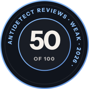 AdsPower: 50 of 100 on Antidetect Reviews
