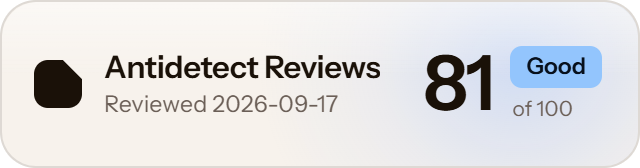 Kameleo: 81 of 100 on Antidetect Reviews