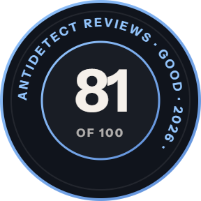 Kameleo: 81 of 100 on Antidetect Reviews