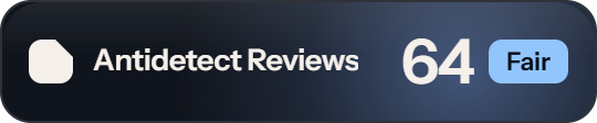 MoreLogin: 64 of 100 on Antidetect Reviews