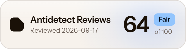 MoreLogin: 64 of 100 on Antidetect Reviews