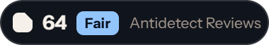 MoreLogin: 64 of 100 on Antidetect Reviews