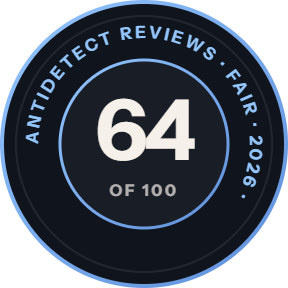 MoreLogin: 64 of 100 on Antidetect Reviews