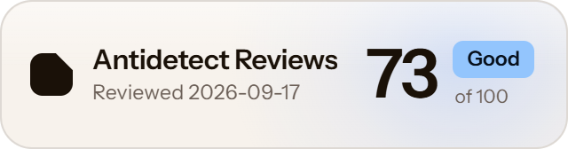 Multilogin: 73 of 100 on Antidetect Reviews