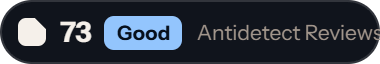Multilogin: 73 of 100 on Antidetect Reviews