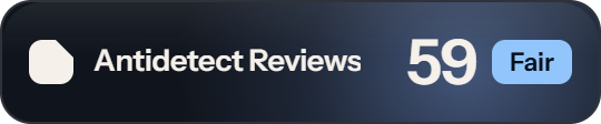 Octo Browser: 59 of 100 on Antidetect Reviews