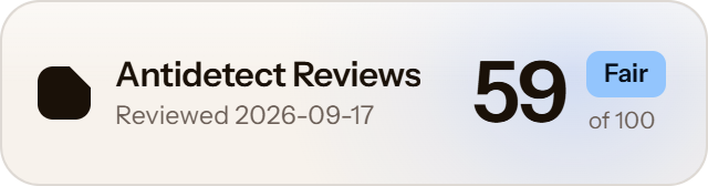 Octo Browser: 59 of 100 on Antidetect Reviews